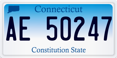 CT license plate AE50247