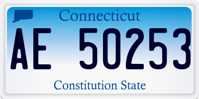 CT license plate AE50253