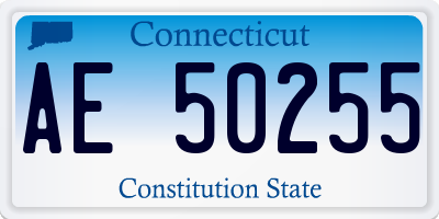 CT license plate AE50255