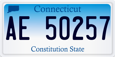 CT license plate AE50257