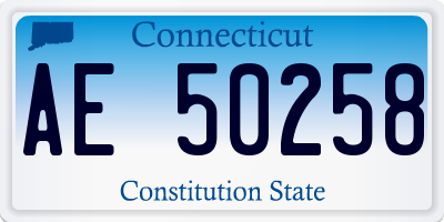CT license plate AE50258