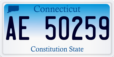 CT license plate AE50259