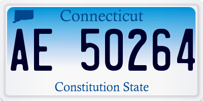 CT license plate AE50264