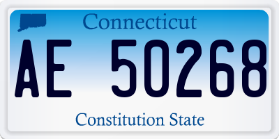 CT license plate AE50268