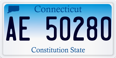 CT license plate AE50280