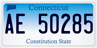 CT license plate AE50285