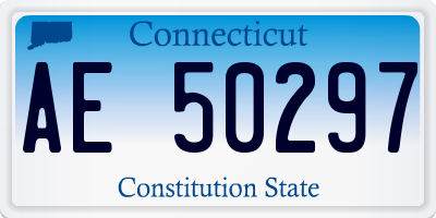 CT license plate AE50297