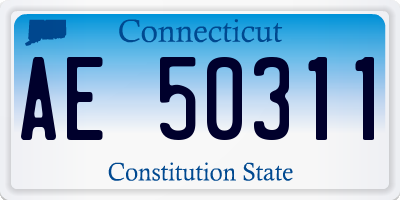 CT license plate AE50311