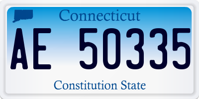 CT license plate AE50335