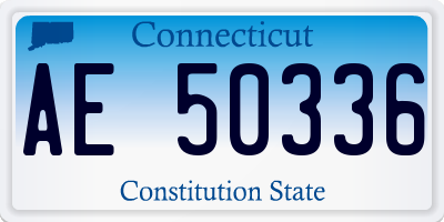 CT license plate AE50336