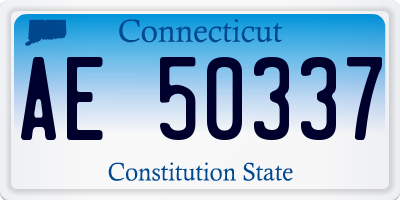 CT license plate AE50337