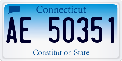 CT license plate AE50351