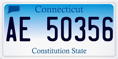 CT license plate AE50356