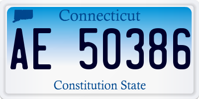 CT license plate AE50386