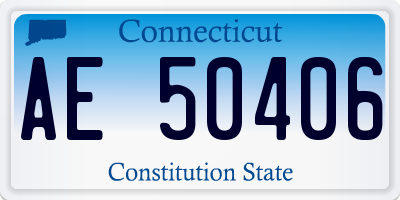 CT license plate AE50406
