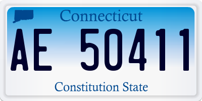 CT license plate AE50411