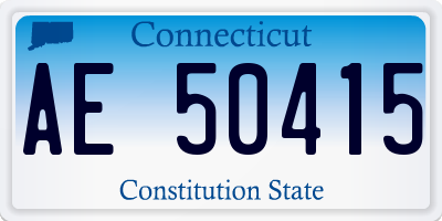 CT license plate AE50415