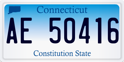 CT license plate AE50416