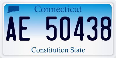 CT license plate AE50438
