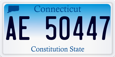 CT license plate AE50447