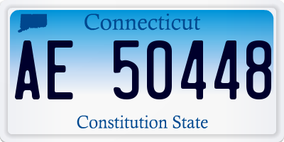 CT license plate AE50448