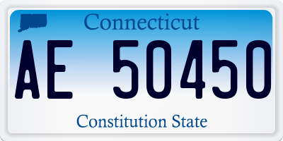 CT license plate AE50450