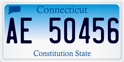 CT license plate AE50456