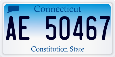 CT license plate AE50467