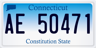 CT license plate AE50471