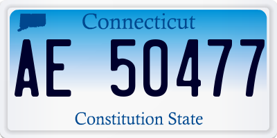 CT license plate AE50477