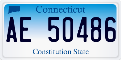 CT license plate AE50486