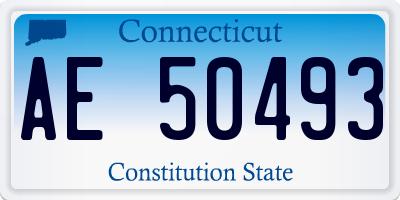 CT license plate AE50493