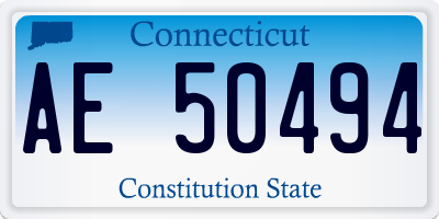 CT license plate AE50494