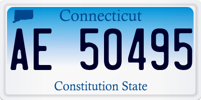 CT license plate AE50495