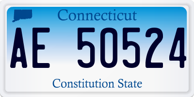 CT license plate AE50524
