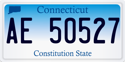 CT license plate AE50527