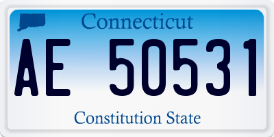 CT license plate AE50531