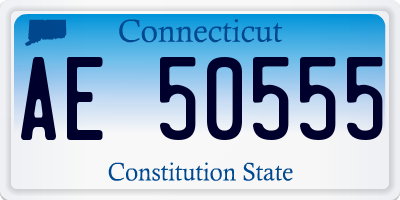 CT license plate AE50555