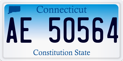 CT license plate AE50564