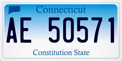 CT license plate AE50571