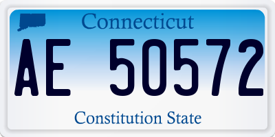 CT license plate AE50572
