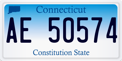 CT license plate AE50574