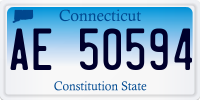 CT license plate AE50594
