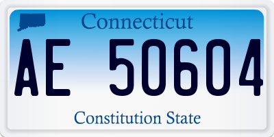 CT license plate AE50604