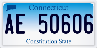 CT license plate AE50606