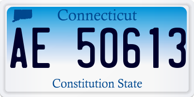 CT license plate AE50613