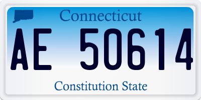 CT license plate AE50614