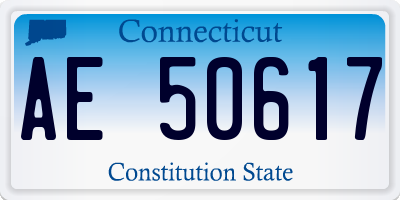 CT license plate AE50617