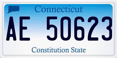 CT license plate AE50623