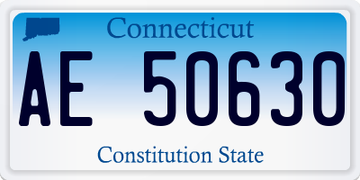CT license plate AE50630
